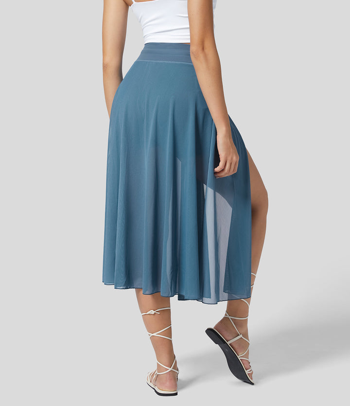 Women's Drawstring A-Line Skirt | Midi