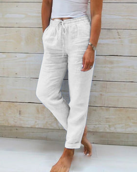 Women’s Drawstring Pants | Straight Leg