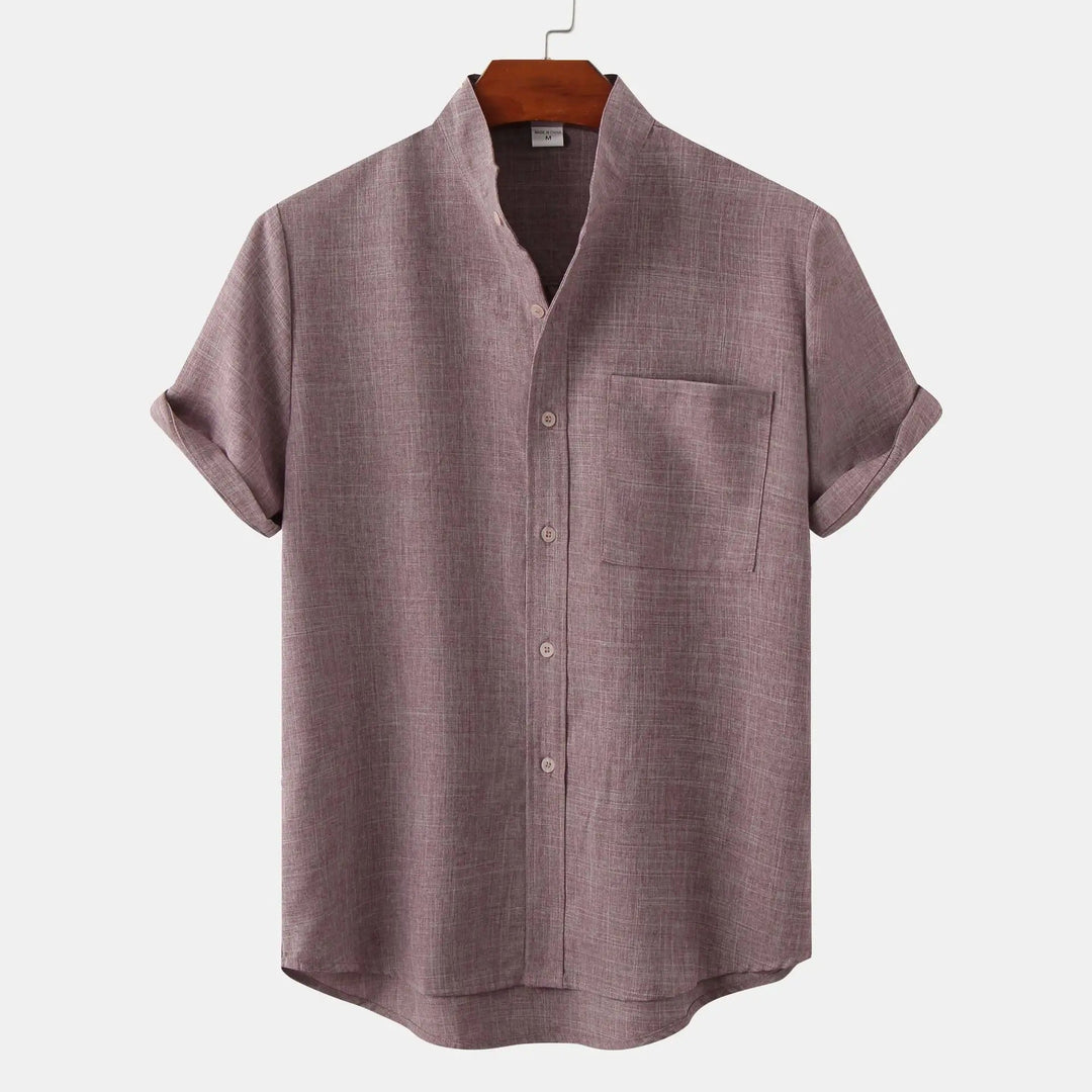 Men's Casual Shirt | Stand-up Collar