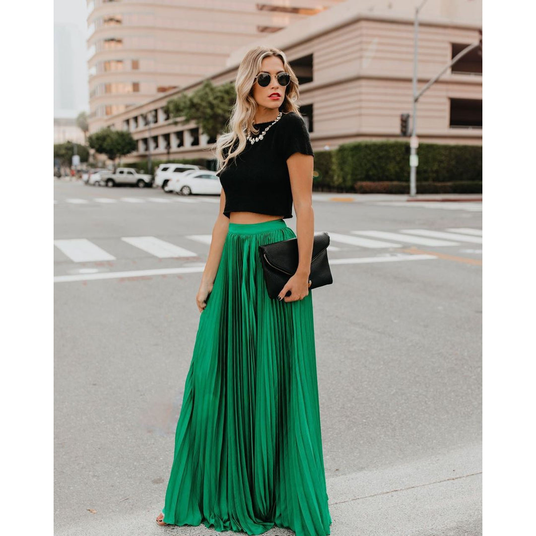 Women’s Pleated Maxi Skirt | Stylish