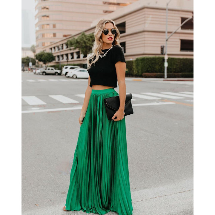 Women’s Pleated Maxi Skirt | Stylish