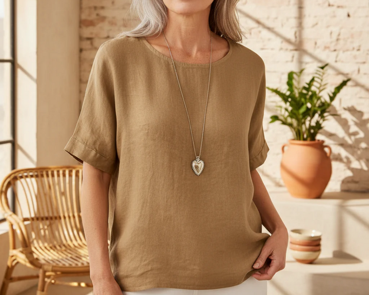 Women's Short Sleeved Round Neck Blouse | Casual