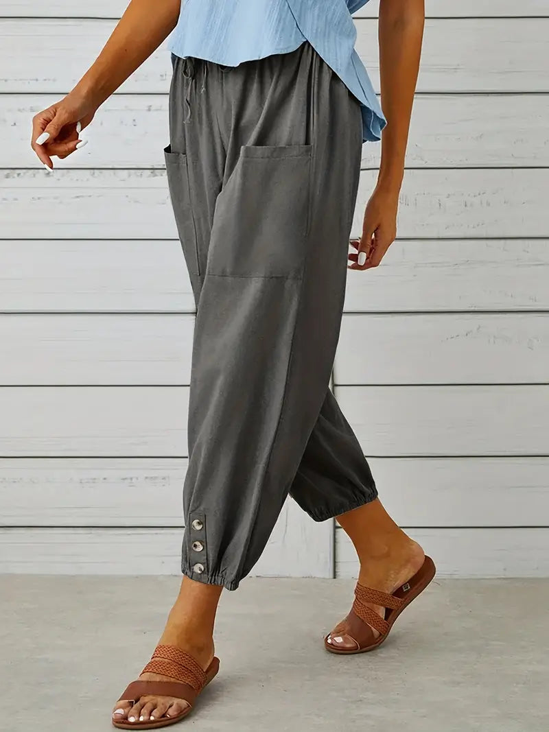 Women's Casual Drawstring Pants | Loose-Fit
