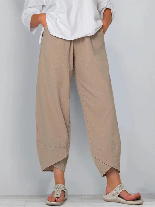 Women's Casual Cropped Trousers | Loose Fit