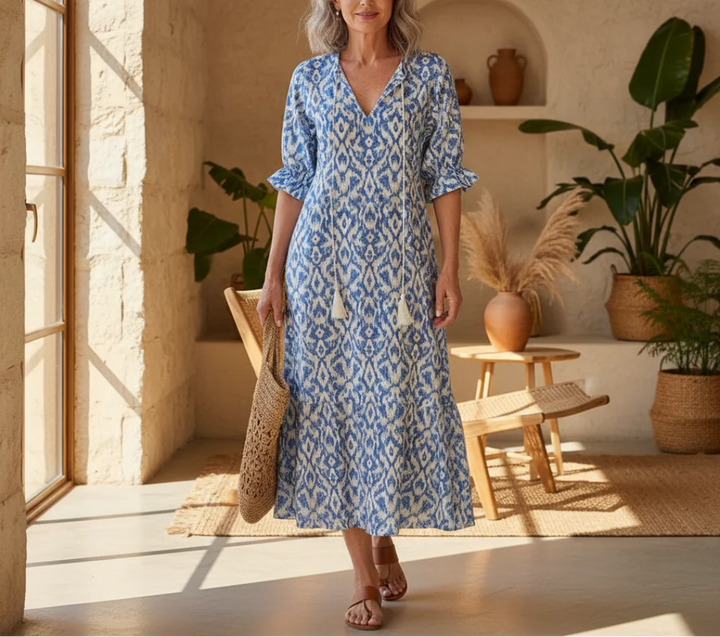 Women's Half Sleeve Boho Dress | Maxi