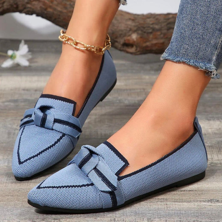 Women’s Pointed Toe Flat Loafers | Bow Details