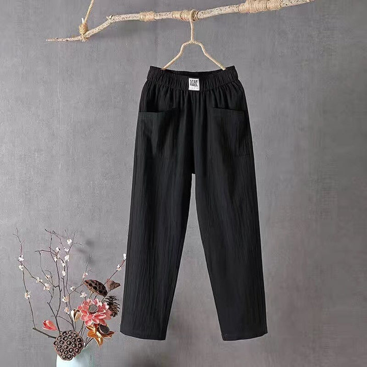 Women's Elastic Waist Pants with Pockets | Wide Leg