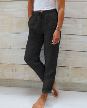 Women’s Drawstring Pants | Straight Leg