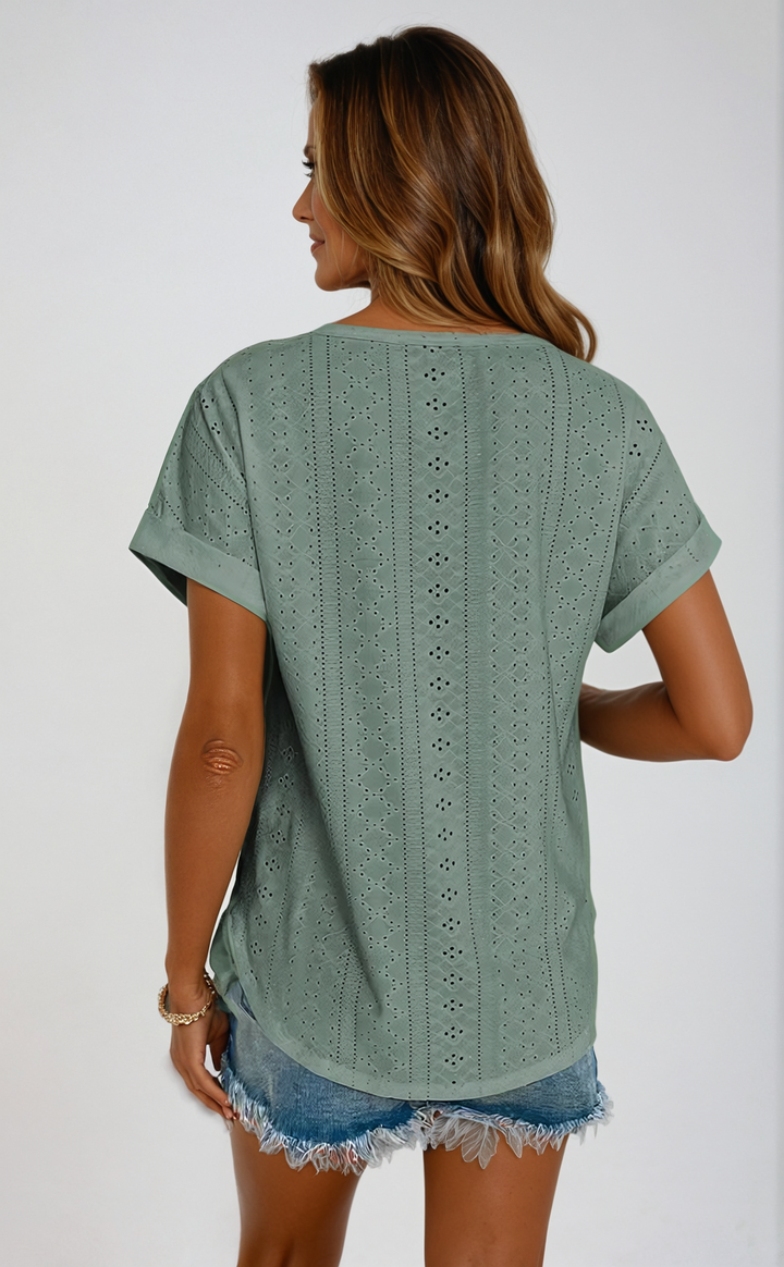 Women's Eyelet Top | Casual