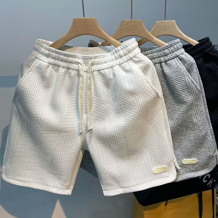 Men’s Textured Drawstring Shorts | Casual