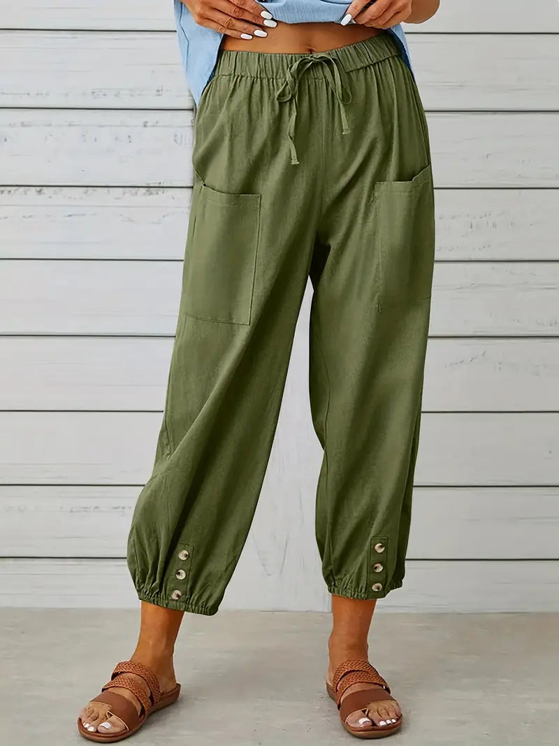Women's Casual Drawstring Pants | Loose-Fit
