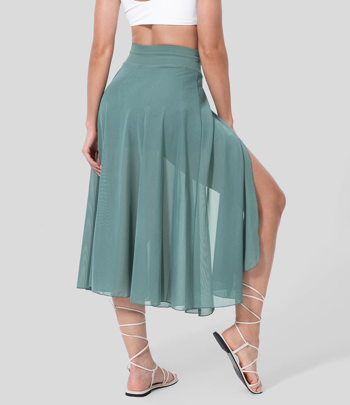 Women's Drawstring A-Line Skirt | Midi