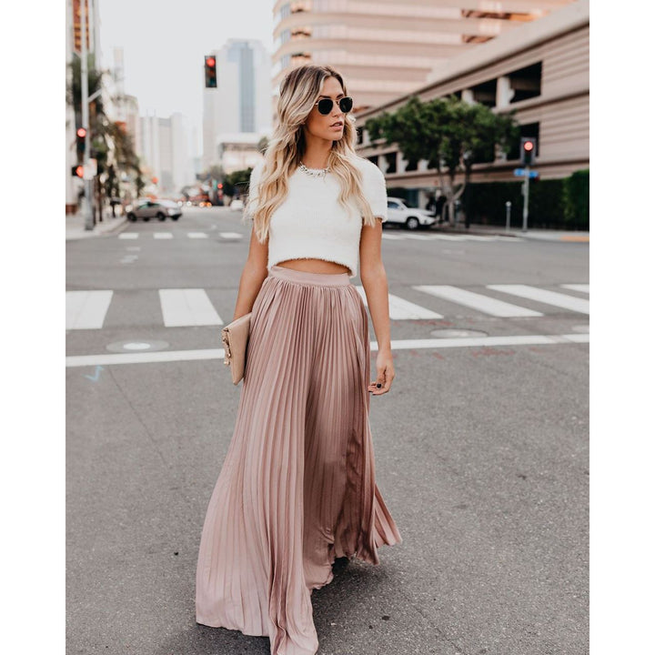 Women’s Pleated Maxi Skirt | Stylish