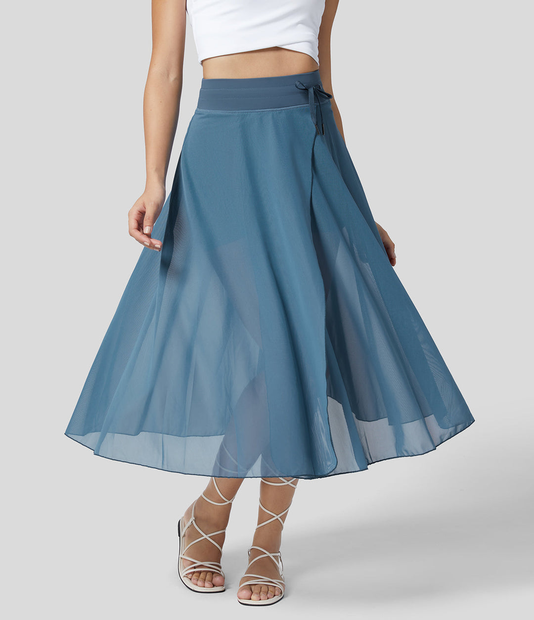 Women's Drawstring A-Line Skirt | Midi