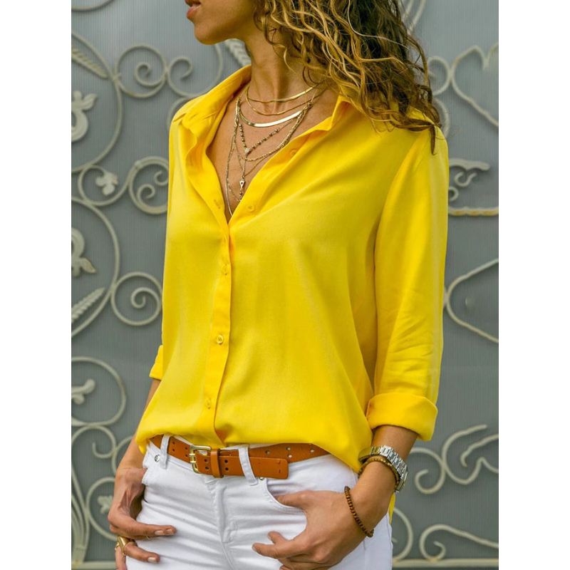 Women's Button Down Collared Shirt | Long Sleeve
