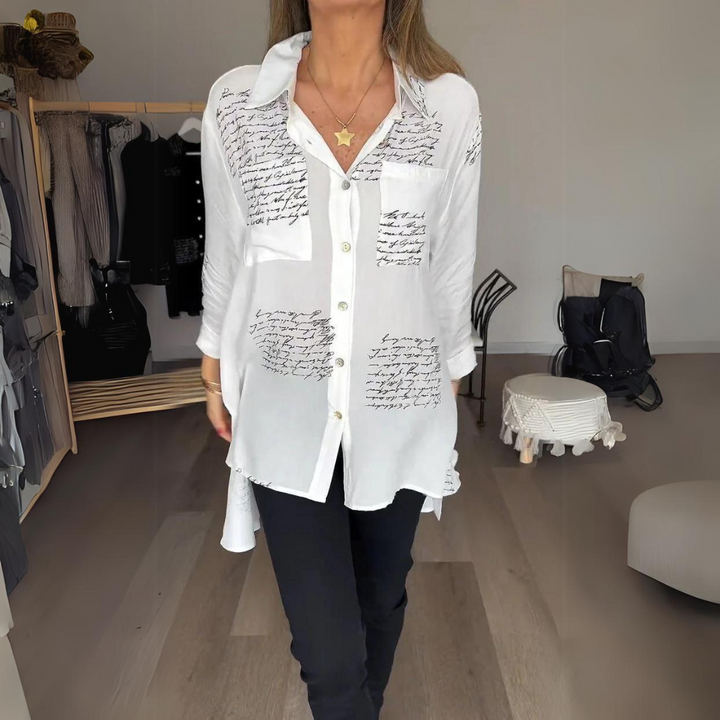 Women's Printed Button Down Shirt | Long Sleeves