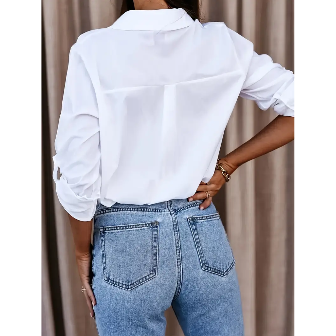 Women's 3/4 Sleeves Collared Summer Shirt | Casual