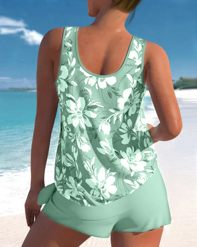Women’s Floral Tankini Swimsuit Set | Sleeveless