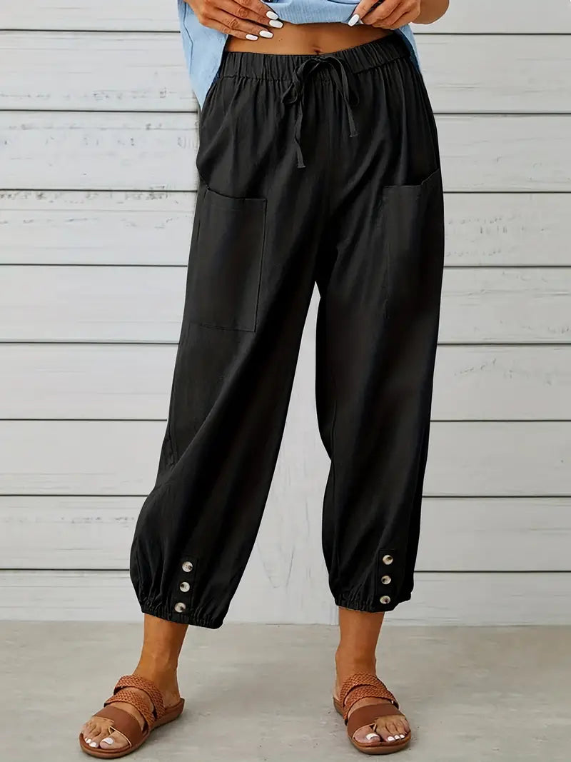 Women's Casual Drawstring Pants | Loose-Fit