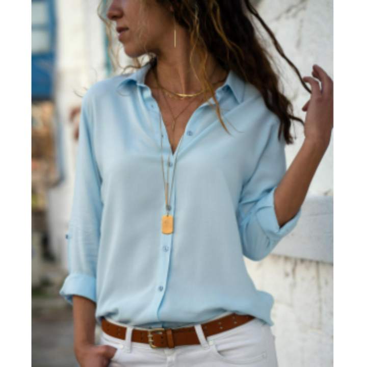 Women's Button Down Collared Shirt | Long Sleeve
