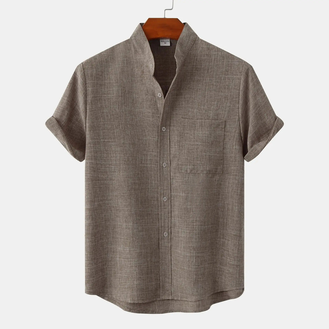 Men's Casual Shirt | Stand-up Collar