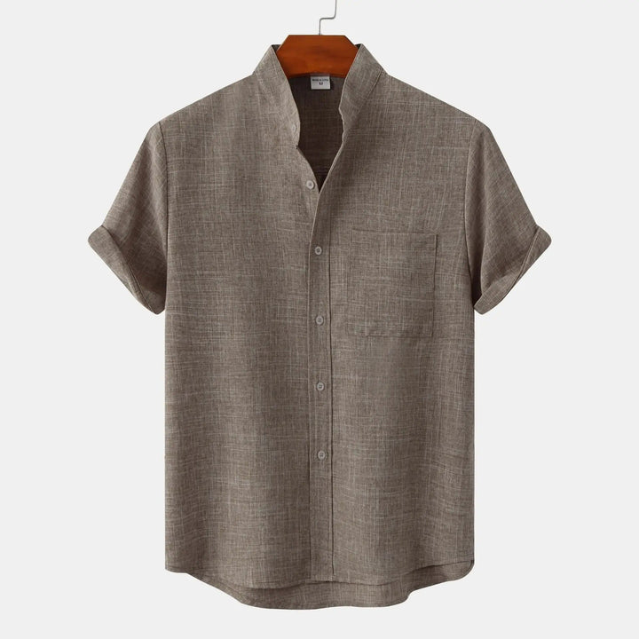 Men's Casual Shirt | Stand-up Collar
