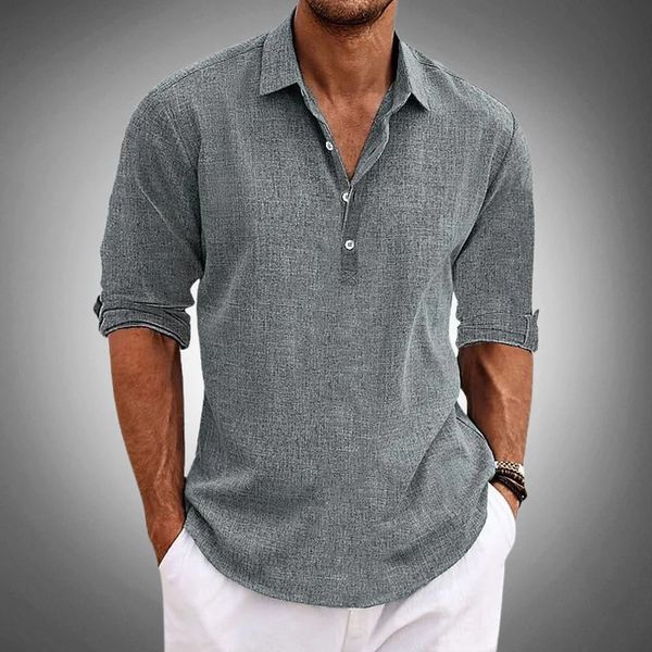 Men’s Button Neck Shirt | Casual