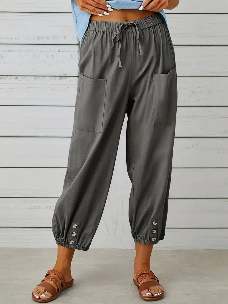 Women's Casual Drawstring Pants | Loose-Fit