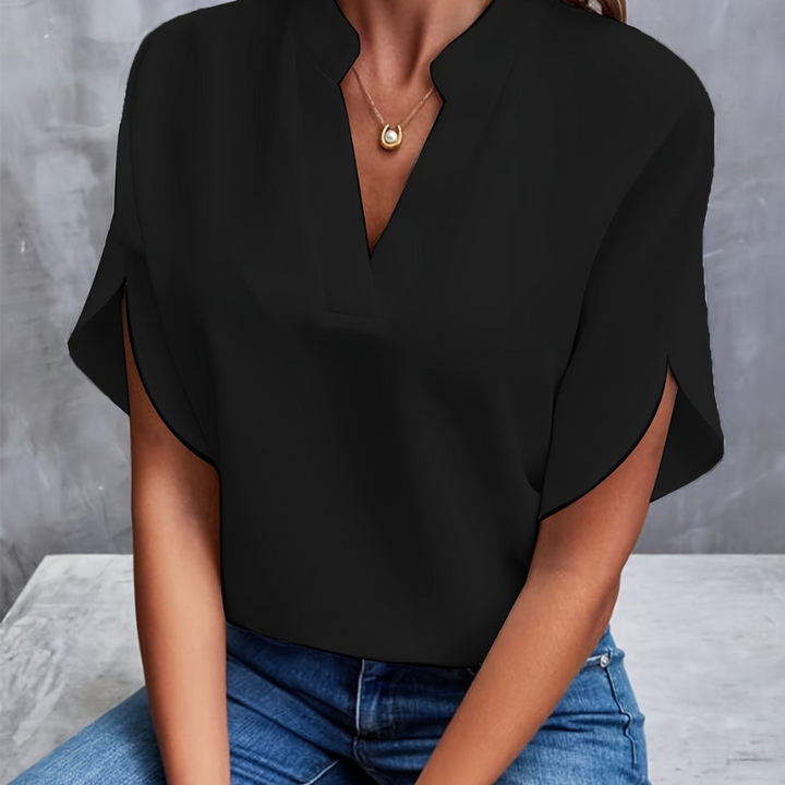 Women's Short Sleeves V Neck Summer Blouse | Classic