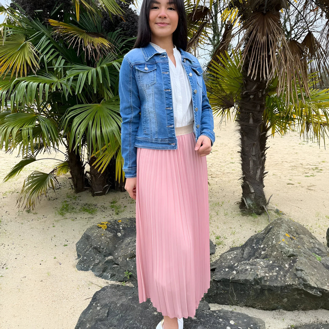 Women's High Waist Pleated Skirt | Maxi