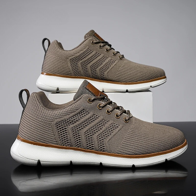Men’s Knit Walking Sneakers | Lace Up