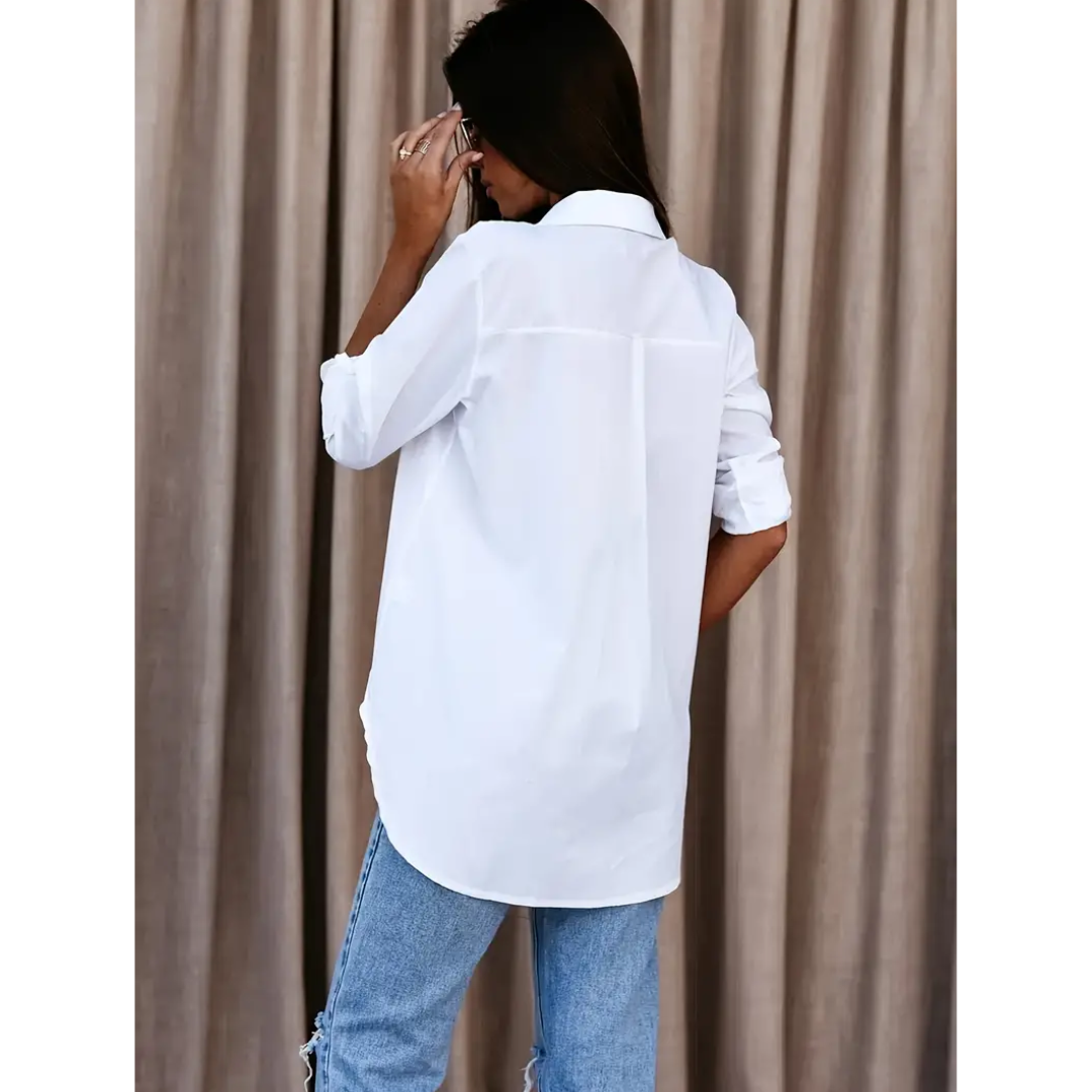 Women's 3/4 Sleeves Collared Summer Shirt | Casual