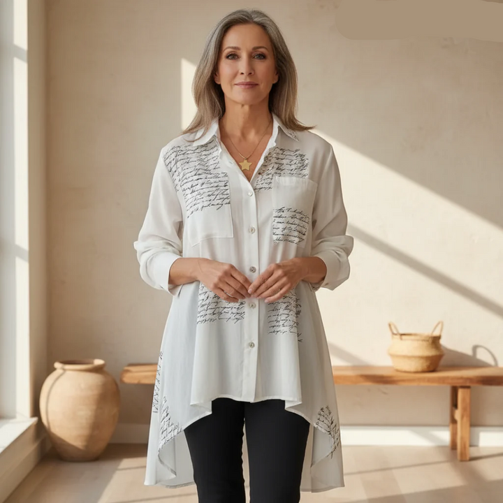 Women's Printed Button Down Shirt | Long Sleeves