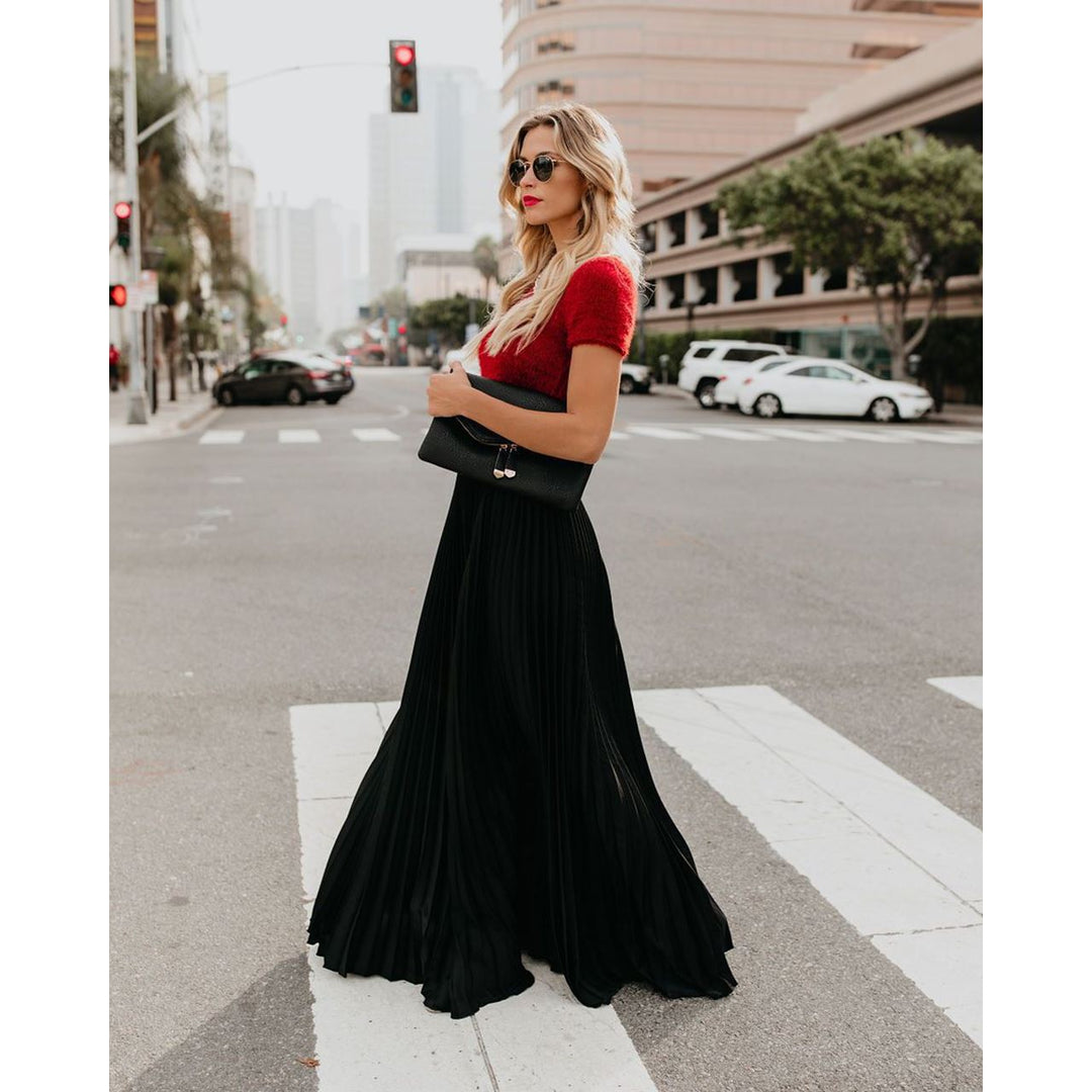 Women’s Pleated Maxi Skirt | Stylish