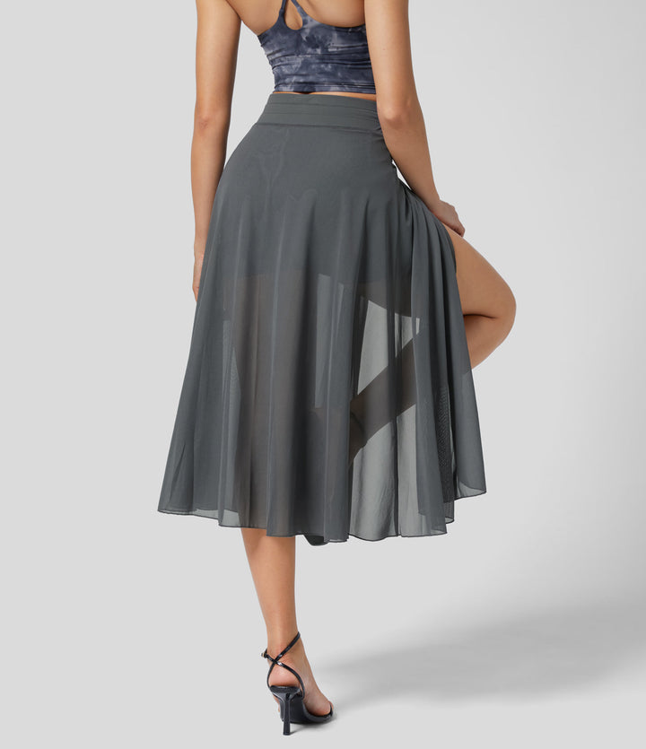 Women's Drawstring A-Line Skirt | Midi