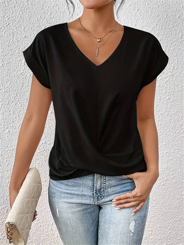 Women's Casual Short Sleeve Summer Top | V Neck