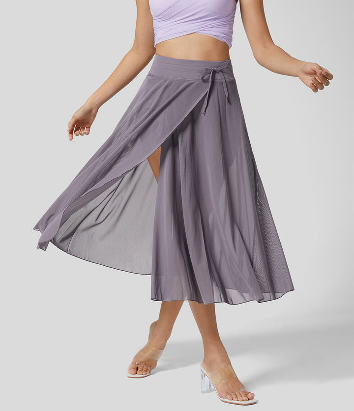 Women's Drawstring A-Line Skirt | Midi