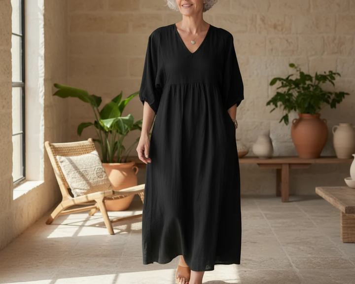 Women's Casual Dress with Pockets | Midi