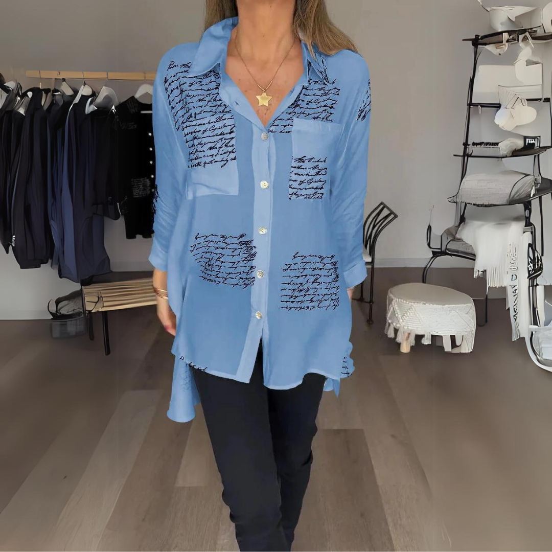 Women's Printed Button Down Shirt | Long Sleeves