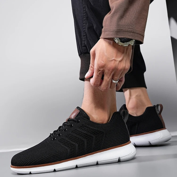 Men’s Knit Walking Sneakers | Lace Up