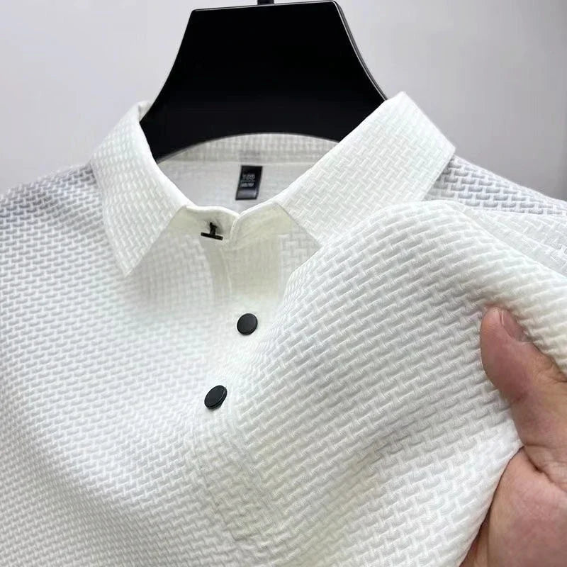Men’s Structured Polo Shirt | Waffle Knit