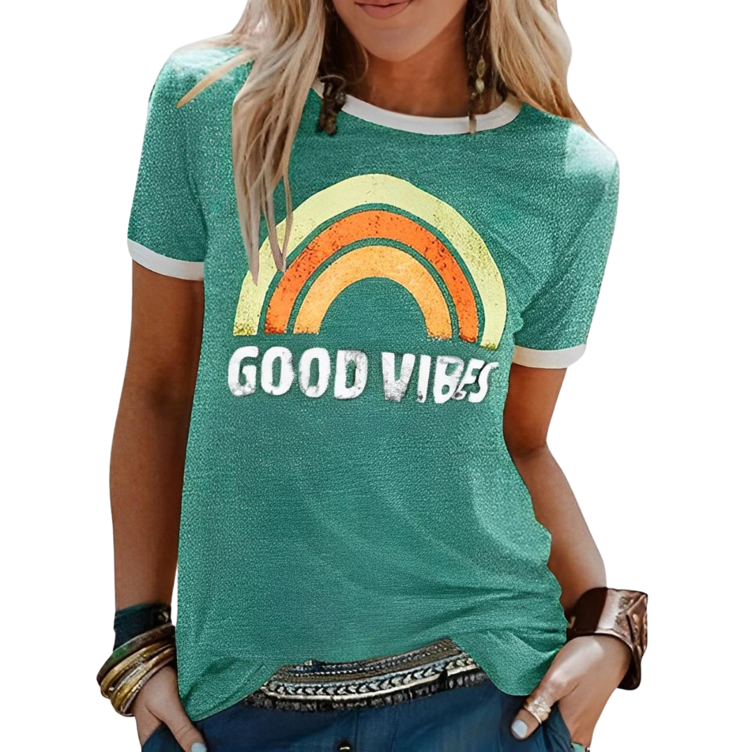 Women's Casual Printed Round Neck T-Shirt | Short Sleeve