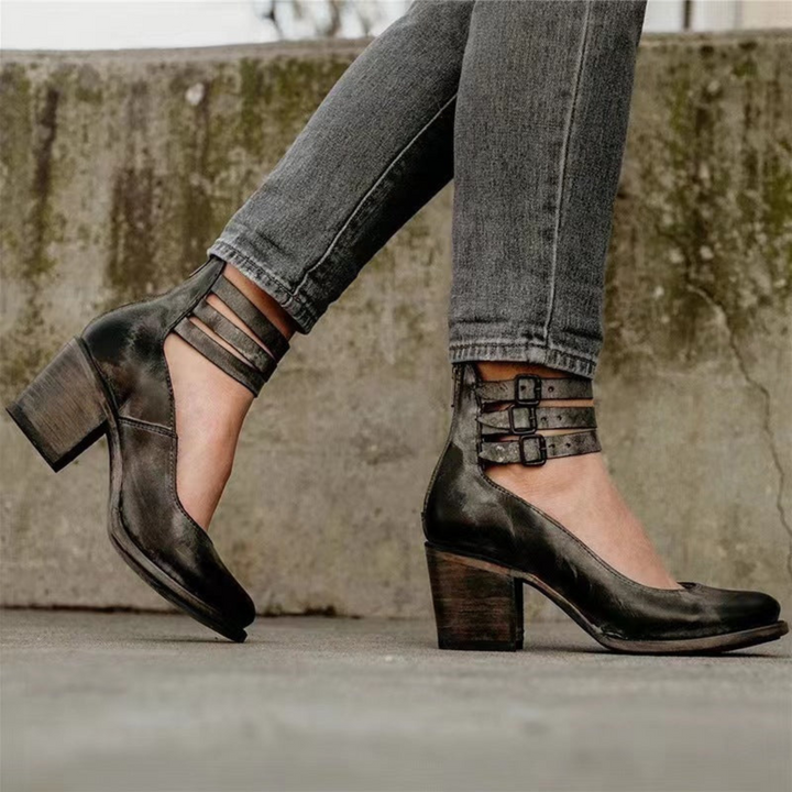Women's Multi-Strap Ankle Buckle Heels | Vintage
