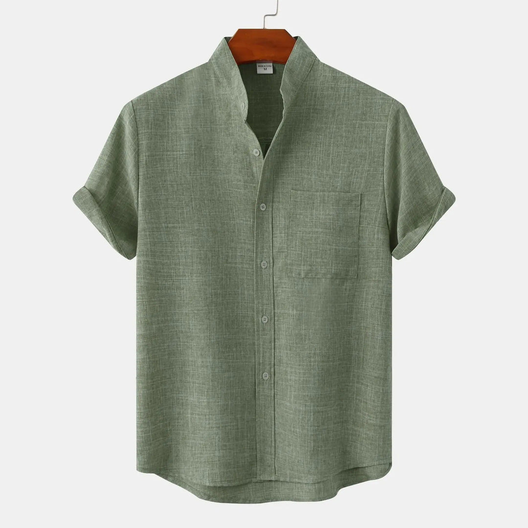 Men's Casual Shirt | Stand-up Collar