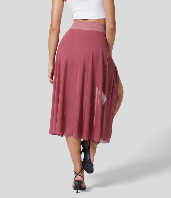 Women's Drawstring A-Line Skirt | Midi