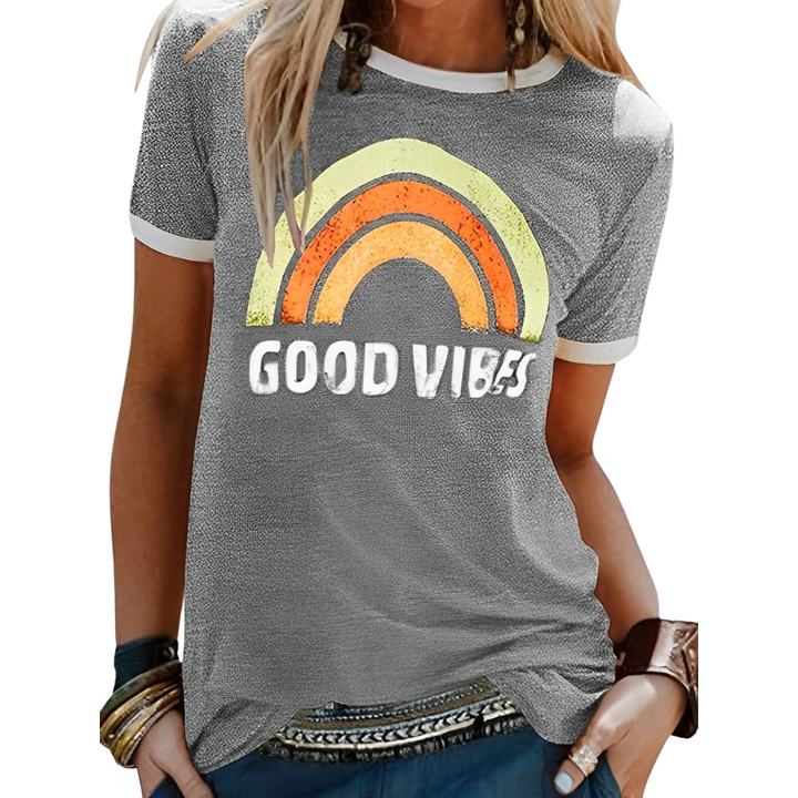 Women's Casual Printed Round Neck T-Shirt | Short Sleeve