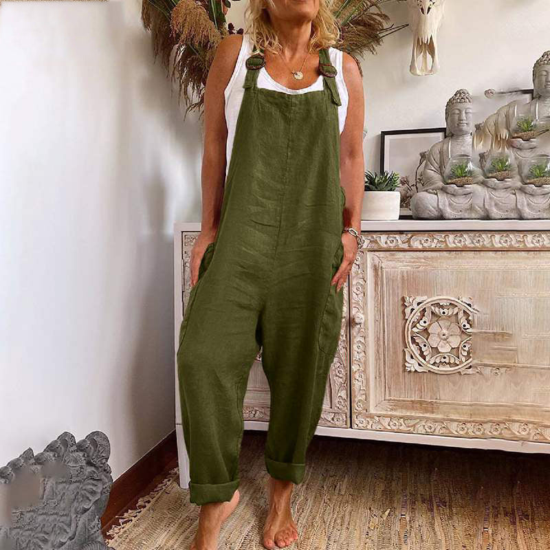 Women's Retro Style Jumpsuit | Loose Fit