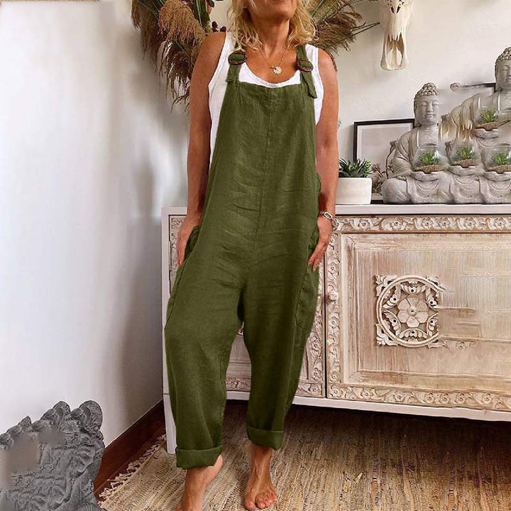 Women's Retro Style Jumpsuit | Loose Fit