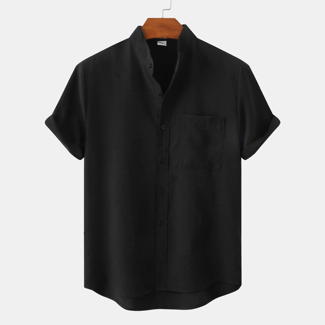 Men's Casual Shirt | Stand-up Collar