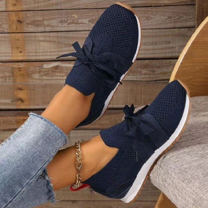 Women's Round Toe Lace Up Shoes | Knit